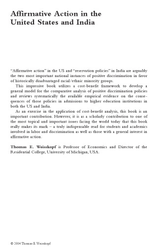 ﻿اقدام مثبت در ایالات متحده و هند (Routledge Frontiers of Political Economy، 56)