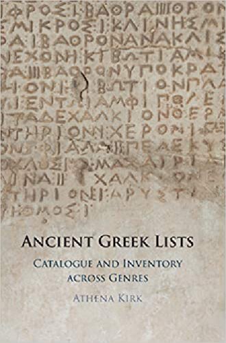 ﻿لیست های یونان باستان: کاتالوگ و موجودی در ژانرها