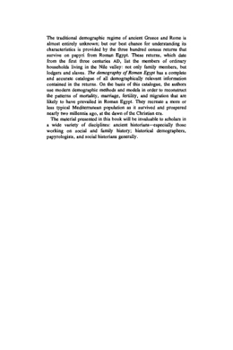 ﻿جمعیت شناسی مصر روم