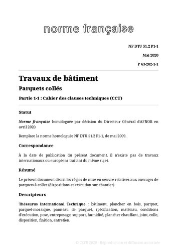 ﻿NF DTU 51.2 (P63-202): پارکت چسبیده