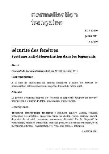 ﻿NF P20 - نجاری، نجاری، قفل سازی - عمومی