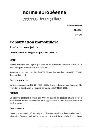 ﻿NF P85 - محصولات اتصالات