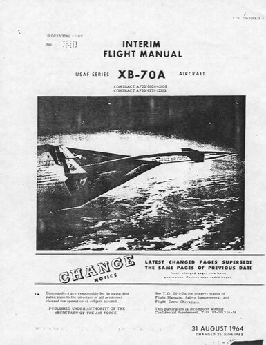 ﻿راهنمای پرواز موقت: هواپیماهای سری XB-70A USAF