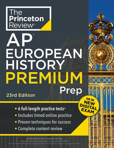 ﻿Princeton Review AP European History Premium Prep, 23rd Edition: 6 Practice Tests Digital Practice Online Content Review