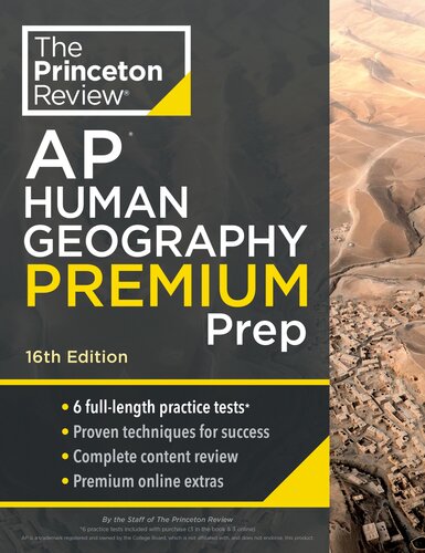 ﻿Princeton Review AP Human Geography Premium Prep, 16th Edition: 6 Practice Tests Digital Practice Online Content Review
