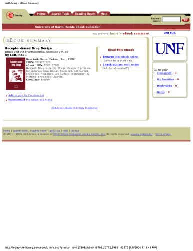 ﻿طراحی دارویی مبتنی بر گیرنده (داروها و علوم دارویی: مجموعه ای از کتاب های درسی و تک نگاری ها)