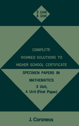 ﻿راه حل های کامل کار شده برای مقالات نمونه در ریاضیات 3 دوره واحد و 4 واحد واحد (مقاله اول) برای آزمون گواهینامه دبیرستان