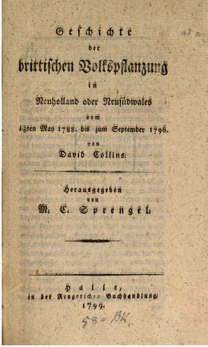﻿تاریخچه کاشت مردمی بریتانیا در نیوهلند یا نیو ساوت ولز از 13 مه [مه 1788 تا سپتامبر 1796