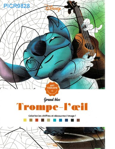 ﻿بلوک بزرگ Disney Trompe-l'oeil: اعداد را رنگ کنید و تصویر را کشف کنید