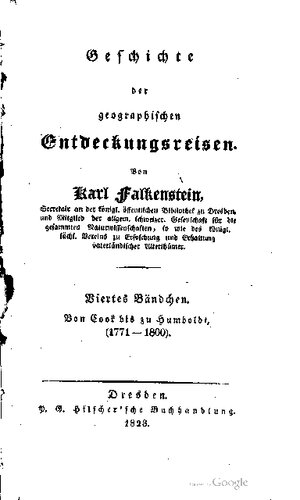﻿از کوک تا هومبولت، (1771-1800) / از هومبولت تا دوران مدرن
