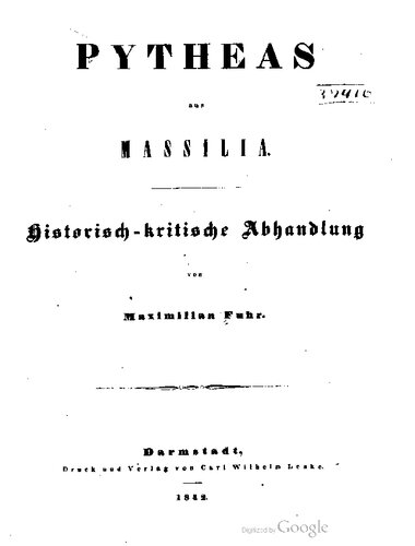 ﻿Pytheas از Massilia: رساله تاریخی-انتقادی