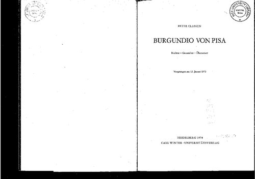 ﻿Burgundio از Pisa: ریشتر ، مسنجر ، مترجم
