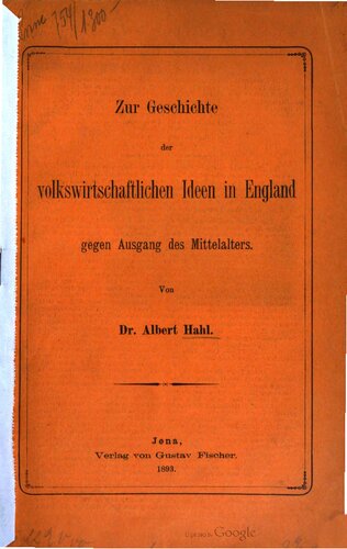 ﻿در مورد تاریخ ایده های اقتصادی در انگلستان در اواخر قرون وسطی