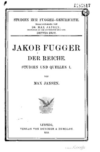 ﻿Jakob Fugger The Reiche: مطالعات و منابع