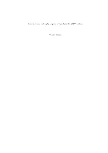 ﻿رایانه ها و فلسفه. اثبات بی نهایت در قرن شانزدهم