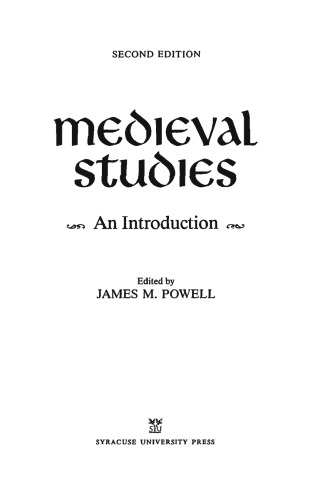 ﻿مطالعات قرون وسطایی. مقدمه