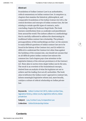 ﻿مبانی قانون قرارداد هند
