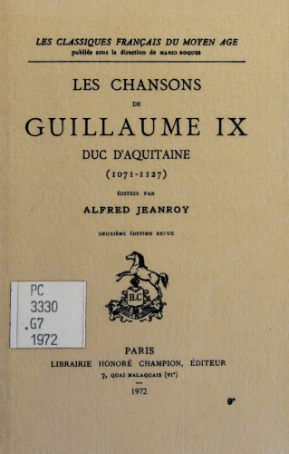 ﻿آهنگ های Guillaume IX ، Duke of Aquitaine (1071-1127)