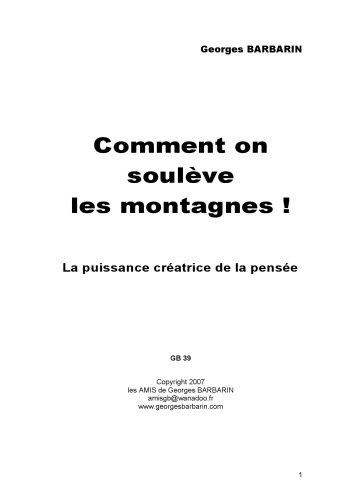 ﻿چگونه کوه ها را بلند می کنیم. قدرت خلاق فکر