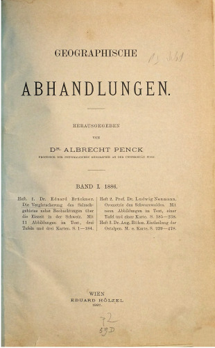 ﻿یخبندان منطقه سالزاک به همراه مشاهدات مربوط به عصر یخبندان در سوئیس