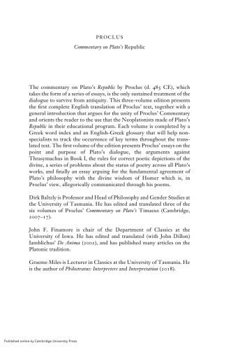 ﻿Proclus: تفسیر درباره 