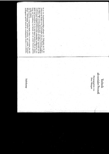 فناوری به عنوان یک فرایند اجتماعی (Suhrkamp Taschenbuch Wissenschaft)