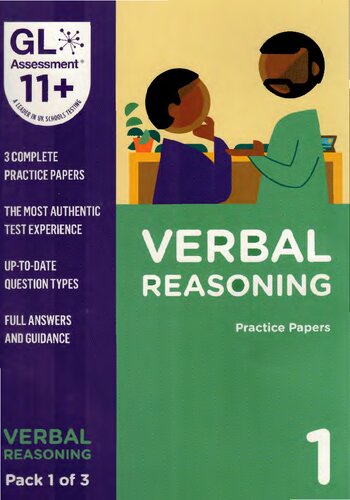 ﻿GL Assessment 11 Plus Practice Papers 2024 Verbal Reasoning Pack 1 | مقاله تمرین چند گزینه ای 11 برای آماده سازی آزمون انگلستان | کیت استدلال شفاهی شامل 3 مقاله تمرینی راهنما و پاسخ است