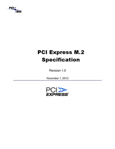 ﻿مشخصات PCI Express M.2 ، تجدید نظر 1.0