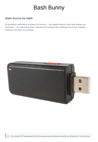 ﻿Bash Bunny: راهنمای سکوی حمله Hotplug