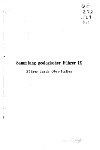 ﻿رهبر زمین شناسی از طریق ایتالیا فوقانی / کوه های دریاچه های ایتالیایی مقطعی