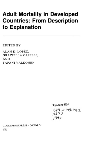 ﻿مرگ و میر بزرگسالان در کشورهای توسعه یافته: از توضیحات گرفته تا توضیحات
