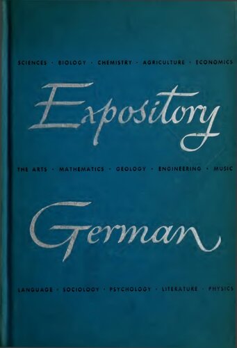 ﻿Expository German: قرائت در علوم و هنرها