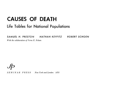 ﻿علل مرگ: جداول زندگی برای جمعیت ملی
