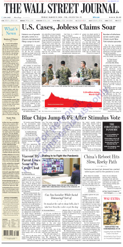 ﻿وال استریت ژورنال جمعه 27 مارس 2020