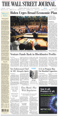 ﻿وال استریت ژورنال پنجشنبه 29 آوریل 2021