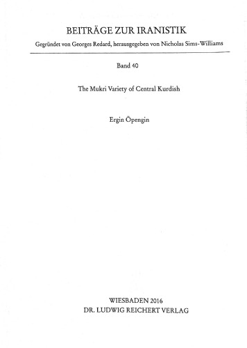﻿انواع موکری از کردهای مرکزی: گرامر ، متون و واژگان