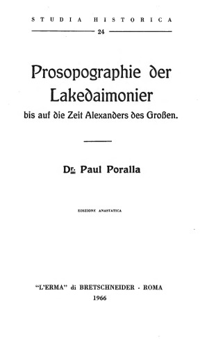 ﻿Prosopography of the Lakedaimonians: به جز زمان اسکندر بزرگ