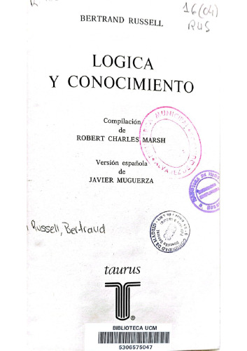 ﻿مقاله های منطق و دانش Bertrand Russell