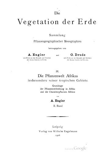 ﻿فلور آفریقا ، به ویژه مناطق گرمسیری آن: ویژگی های اساسی گسترش گیاه در آفریقا و گیاهان شخصیت آفریقا