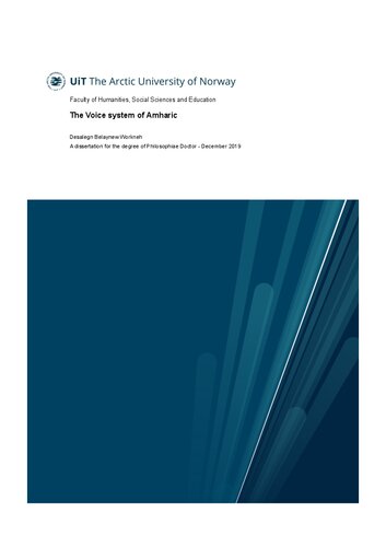 ﻿[پایان نامه] سیستم صوتی Amharic