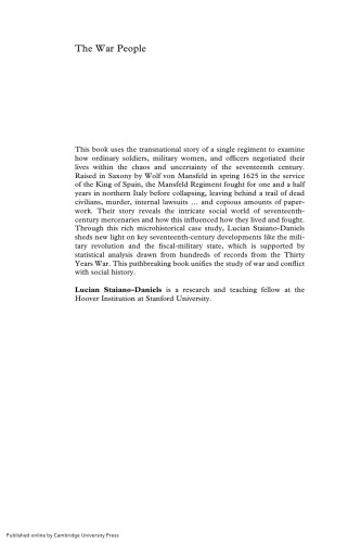 The War People: A Social History of Common Soldiers during the Era of the Thirty Years War