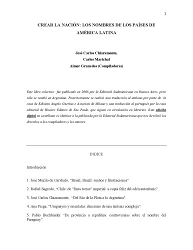 ﻿ایجاد ملت: نام کشورهای آمریکای لاتین