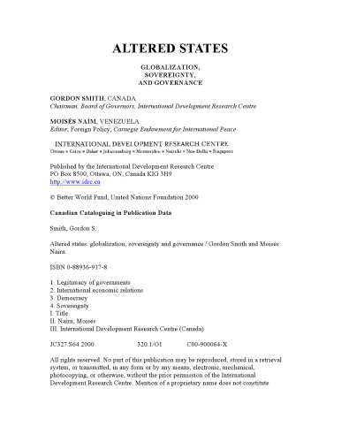 ﻿کشورهای تغییر یافته: جهانی شدن، حاکمیت و حکومت