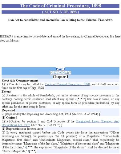 ﻿آیین دادرسی کیفری 1898 بنگلادش