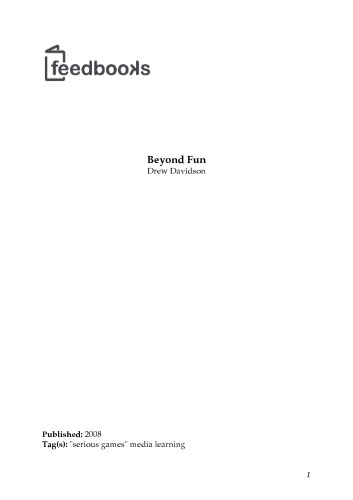 ﻿Beyond Fun: بازی ها و رسانه های جدی
