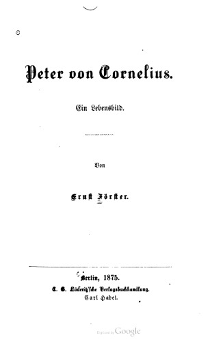 ﻿پیتر فون کرنلیوس. یک تصویر زندگی