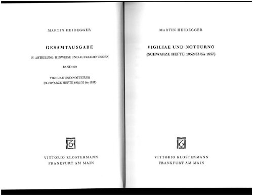 ﻿Vigiliae و Notturno (شماره سیاه 1952/53 تا 1957)