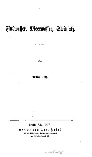 ﻿آب رودخانه [آب رودخانه] ، آب دریا ، نمک سنگ