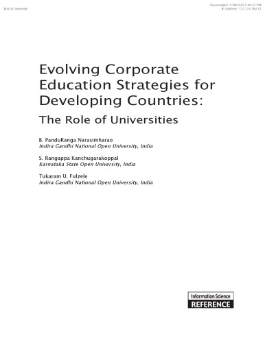 ﻿در حال تحول استراتژی های آموزش شرکت برای کشورهای در حال توسعه: نقش دانشگاه ها