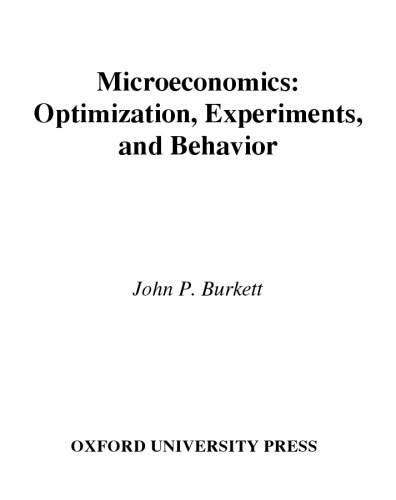 ﻿اقتصاد خرد: بهینه‌سازی، آزمایش‌ها و رفتار